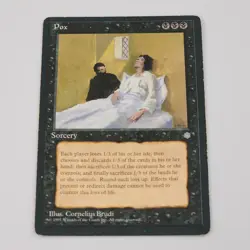 MTG Pox Ice Age Magic The Gathering Rare Card LP Black Sorcery Commander - Image 1