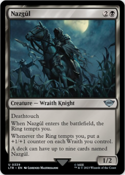 MTG Nazgul LTR NM U 339 Creature Wraith Knight Lord Of The Rings LOTR Magic - Image 1