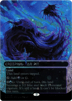 Creeping Tar Pit (Borderless Galaxy Foil) - 0099 - Edge of Eternities - MTG NM/M - Image 1