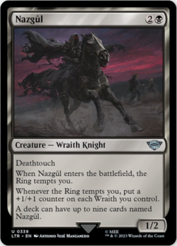 MTG Nazgul LTR NM U 338 Creature Wraith Knight Lord Of The Rings LOTR Magic - Image 1