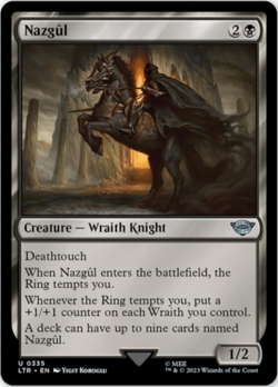 MTG Nazgul LTR NM U 335 Creature Wraith Knight Lord Of The Rings LOTR Magic - Image 1