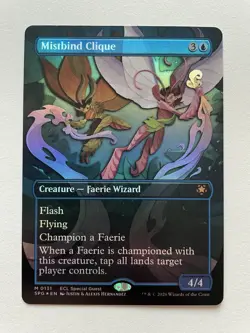 MTG Mistbind Clique BORDERLESS FOIL 0131 SPG - Image 1