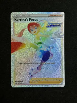 Korrina’s Focus 174/163 Rainbow Battle Styles Secret Pokemon TCG Card NM/MINT - Image 1