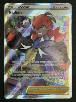 Raihan 202/203 Evolving Skies Full Art Trainer Ultra Rare Pokemon TCG NM/MINT - Image 1