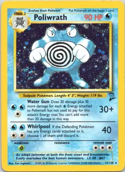 2000 Classic - Base Set 2 Poliwrath Stage 2/Rare Holo #15 - Image 1