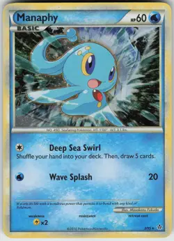 Manaphy 3/95 UL Rare HGSS Unleashed Holo Pokemon - Image 1