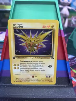 Zapdos 30/62 Fossil Regular Pokemon TCG First Edition - Image 1