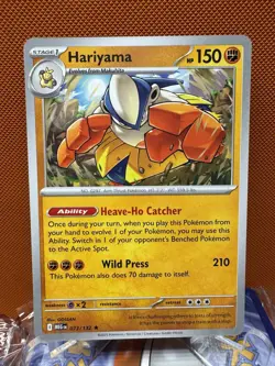 Hariyama 73/132 Prerelease Non-Holo Build & Battle Pokemon NM - Image 1