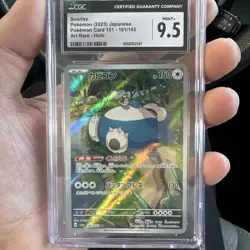 Snorlax 181/165 Art Rare Holo Japanese CGC 9.5 Pokemon mint slab from 151 ! - Image 4