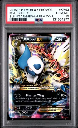 2015 Pokemon XY Black Star Promo Mega Absol EX XY63 PSA 10 POP 28!!! - Image 1