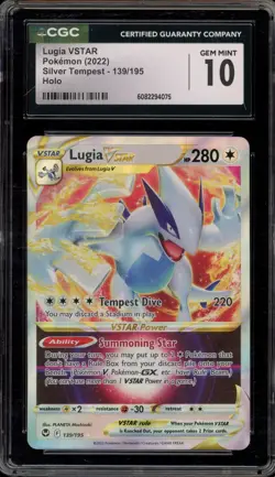 Pokemon Lugia VSTAR Silver Tempest Holo Ultra Rare #139 CGC 10 Gem Mint - Image 1
