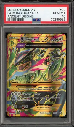 Pokemon M Rayquaza EX XY Ancient Origins Full Art #98 PSA 10 Gem Mint - Image 1