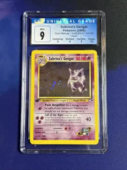 Pokemon Sabrina's Gengar Gym Heroes 1st Edition Holo Rare #14 CGC 9 Mint Subs - Image 3