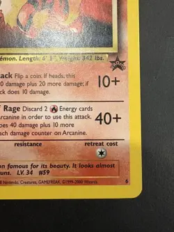 Arcanine 06/53 - Vintage WoTC Pokemon Wizards Of The Coast Black Star Promo NM/M - Image 5