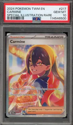 Pokemon Carmine Twilight Masquerade Special Illustration Rare #217 PSA 10 - Image 1