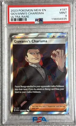 Giovanni’s Charisma 197/165 Ultra Rare Destined Rivals Pokemon TCG PSA 9 MINT - Image 1