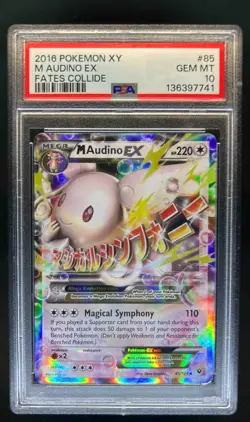 2016 Pokemon XY Fates Collide Mega Audino Holo #85/124 PSA 10 - Image 1