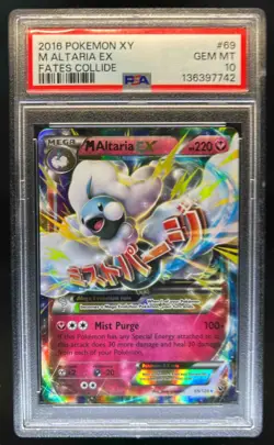 2016 Pokemon XY Fates Collide Mega Altaria Holo #69/124 PSA 10 - Image 1