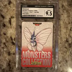 Venomoth No. 049 Carddass Pokemon File Monsters Collection Bandai Japanese - Image 1