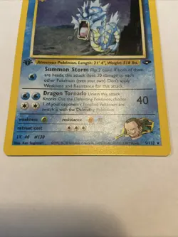 1st Edition Giovanni’s Gyarados Holo Gym Challenge 5/132 #5 LP to NM Pokemon - Image 3