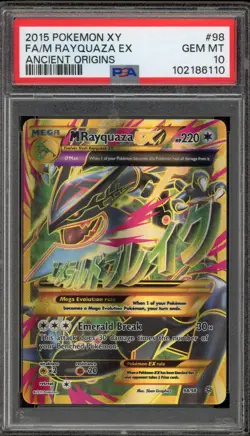 Pokemon M Rayquaza EX XY Ancient Origins Full Art #98 PSA 10 Gem Mint - Image 1
