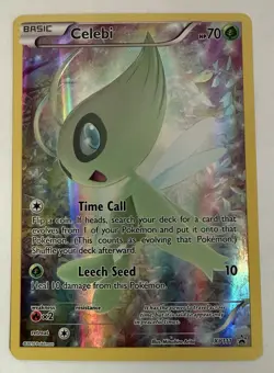 Pokemon TCG Mythical Celebi XY111 Full Art Black Star Holo Promo - Image 1