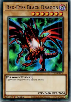 Yugioh Red-Eyes Black Dragon (Blue) LDS1-EN001 1st Edition Ultra Rare NM - Image 1