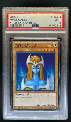 2015 Yu-Gi-Oh! Yugi's Legendary Decks English Mystical Elf #YGLD-ENA14 PSA 9 - Image 1
