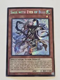 Sage with Eyes of Blue LCKC-EN015 Secret Rare Yugioh Legendary Collection Kaiba - Image 1