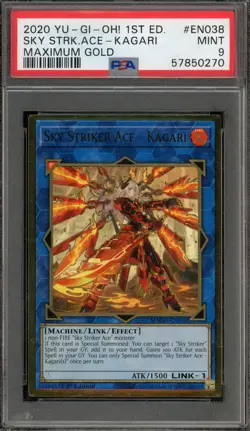 Yu-Gi-Oh! Sky Striker Ace - Kagari Maximum Gold 1st Edition MAGO-EN038 PSA 9 - Image 1
