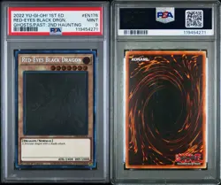 Yu-Gi-Oh Red-Eyes Black Dragon Ghost Rare 1st Edition GFP2 PSA 9 Mint - Image 3