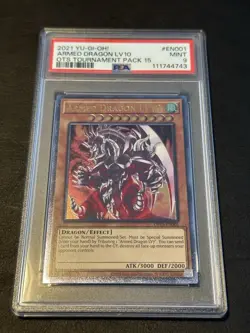 Yugioh - Armed Dragon LV10 - OP15-EN001 - Ultimate Rare - PSA 9 - Image 1