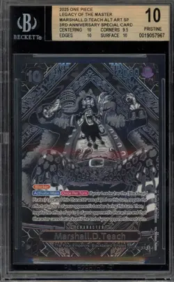 One Piece CCG Marshall.D.Teach 3rd Anniversary Special Alt Art OP09-093 BGS 10 - Image 1