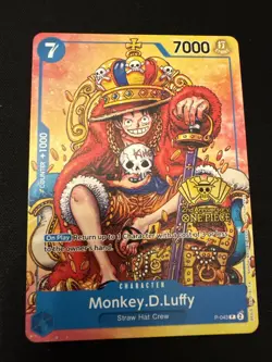 Monkey.D.Luffy (2nd Anniversary Stamped Promo) P-043 One Piece NM - Image 1