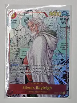 ONE PIECE TWO LEGENDS OP08-118 SILVERS RAYLEIGH MANGA SECRET RARE - Image 1