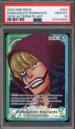 One Piece CCG Donquixote Rosinante Alternate Art OP05-022 PSA 10 Gem Mint - Image 1