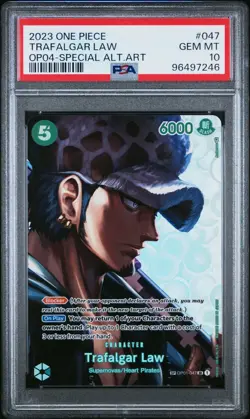 One Piece English Trafalgar Law SP OP01-047 Kingdoms of Intrigue OP04 - PSA 10 - Image 1