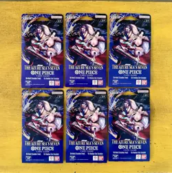 One Piece OP14 The Azure Sea’s Seven Sleeved Booster Pack Lot Of 6 - Image 1