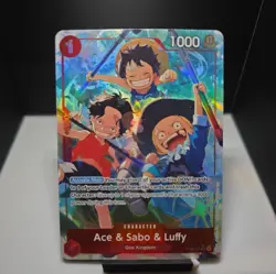 ONE PIECE | Ace & Sabo & Luffy SR - RAW - Gem Mint PSA 10 Potential OP13-007 SR - Image 1