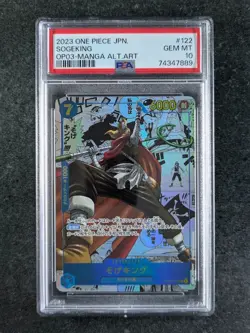 2023 One Piece MANGA SOGEKING OP03-122 Pillars Of Strength Alt Art SEC JP PSA 10 - Image 1
