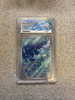 Pokemon Horsea Illustration Rare Card TCG Shrouded Fable 067/064 Ace 10 Graded - Image 1