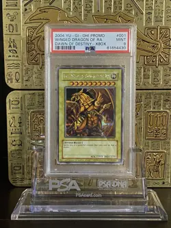 PSA 9 The Winged Dragon Of Ra DOD-001 Secret Rare Dawn Of Destiny Xbox YuGiOh - Image 1