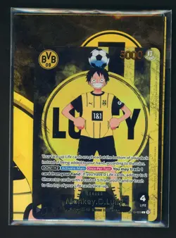 One Piece x BVB Borussia Dortmund Promo Card Monkey D Luffy ST13-003 Sealed - Image 1