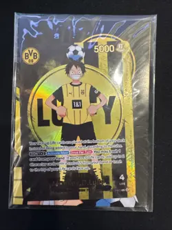 One Piece x BVB Borussia Dortmund Promo Card Monkey D Luffy ST13-003 Sealed - Image 1