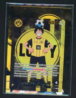 #3 One Piece x BVB Borussia Dortmund Promo Card Monkey D Luffy ST13-003 Sealed - Image 1