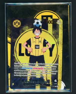 #2 One Piece x BVB Borussia Dortmund Promo Card Monkey D Luffy ST13-003 Sealed - Image 1