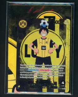 #1 One Piece x BVB Borussia Dortmund Promo Card Monkey D Luffy ST13-003 Sealed - Image 1