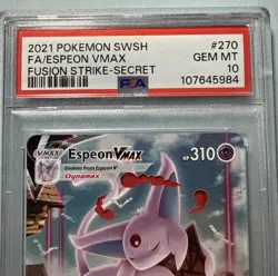 Pokemon Espeon VMAX Alternate Art Secret Fusion Strike Card 270/264 PSA 10 - Image 3