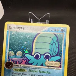 2006 Pokemon EX Legend Maker Omanyte Reverse Holo #60/92 *see pics* - Image 2
