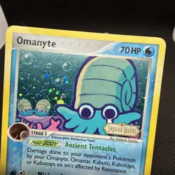 2006 Pokemon EX Legend Maker Omanyte Reverse Holo #60/92 *see pics* - Image 3
